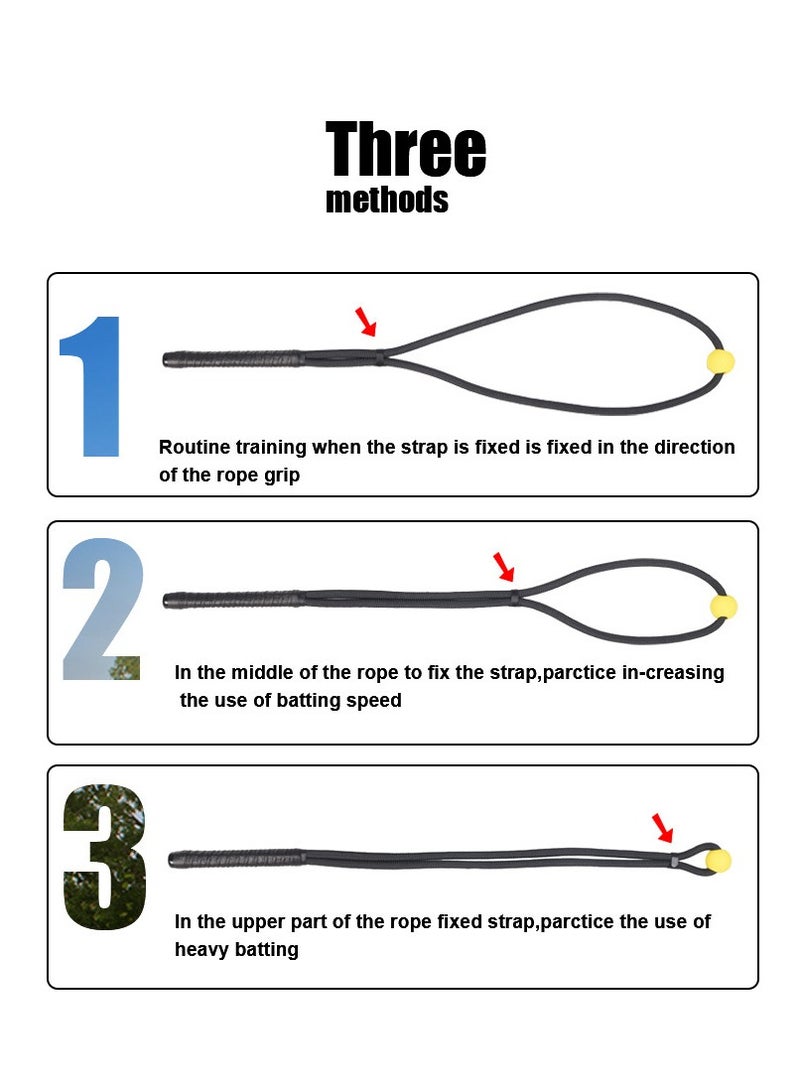 Generic Golf Swing Rope Trainer Golf Swing Training Aid  Golf Speed Practice Equipment Correct Posture Maximize Speed & Power  - Image 4