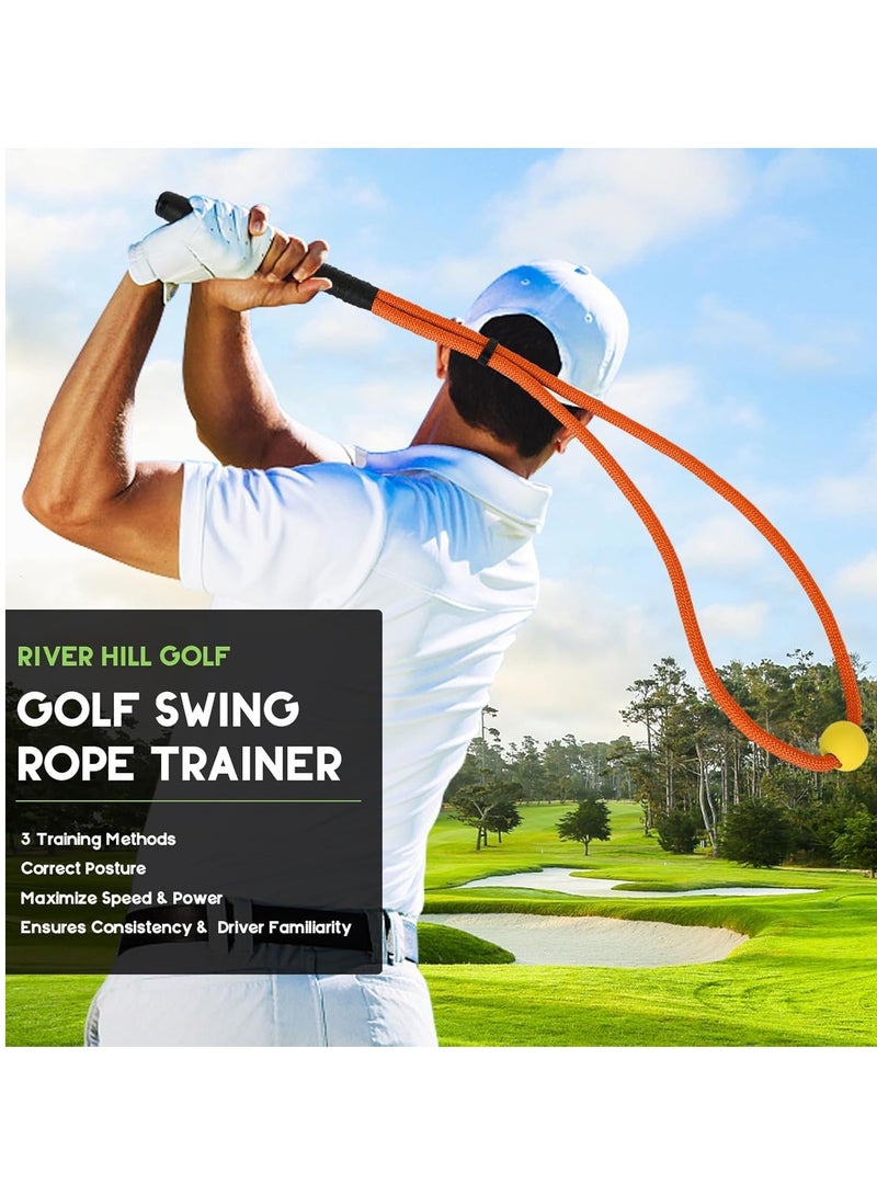 Generic Golf Swing Rope Trainer Golf Swing Training Aid  Golf Speed Practice Equipment Correct Posture Maximize Speed & Power  - Image 5