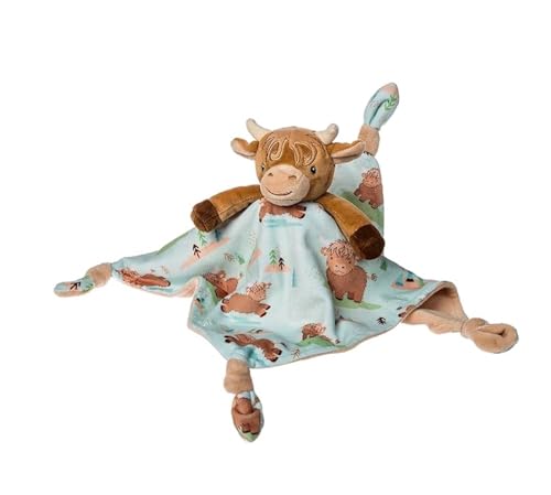 Mary Meyer Lovey Stuffed Animal Security Blanket Plush Soft Snuggle Toy 13 x 13Inches Hetty Highland Cow - Image 1