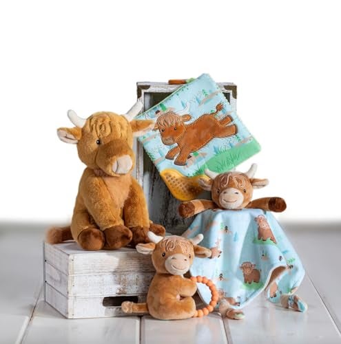 Mary Meyer Lovey Stuffed Animal Security Blanket Plush Soft Snuggle Toy 13 x 13Inches Hetty Highland Cow - Image 5