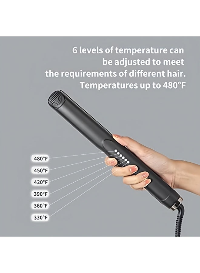 ألكمدين مكواة شعر سيراميك2 في 1 لفرد وتجعيد الشعر، تسخين سريع يصل إلى ‎480℉، مع 6 إعدادات لدرجة حرارة قابلة للتعديل - Image 5