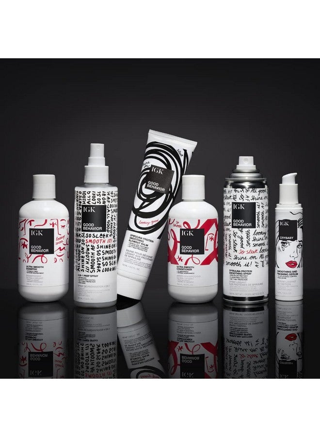 أي جي كي بلسم IGK Good Behavior Spirulina Protein Anti-Frizz Smoothing Blowout Balm 150 مل / 5 أونصة - Image 4