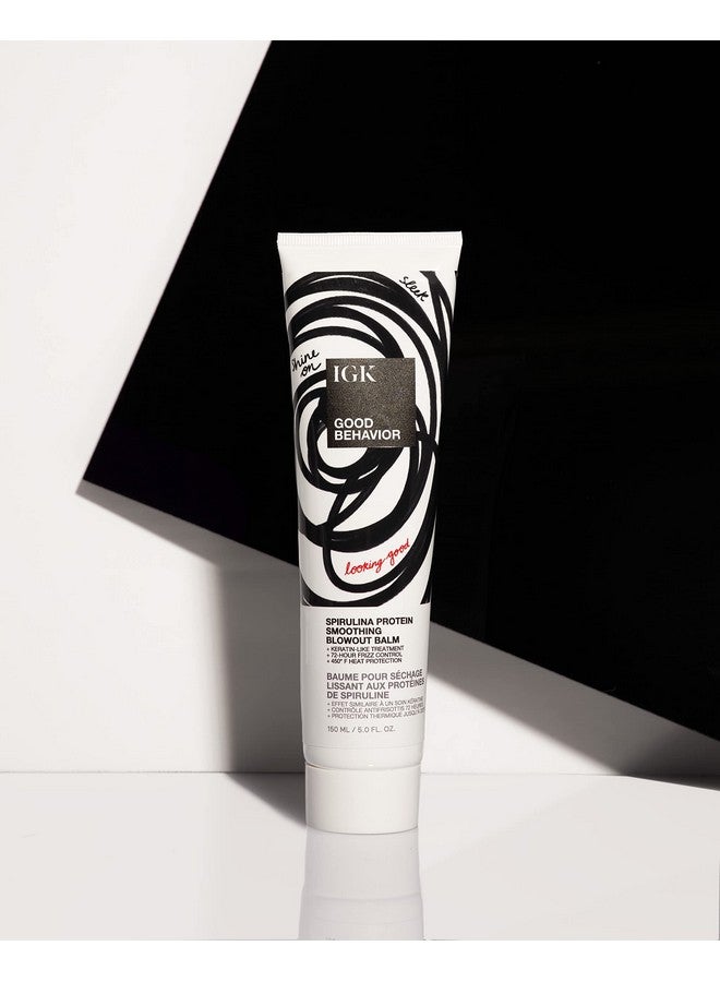 أي جي كي بلسم IGK Good Behavior Spirulina Protein Anti-Frizz Smoothing Blowout Balm 150 مل / 5 أونصة - Image 3