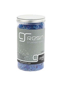 Graffiti Resin Terrazzo Grade Rough Blue Glass 1.5 KG Decorative Aggregate Stones for Countertops  - Image 2