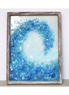 Graffiti Resin Terrazzo Grade Rough Blue Glass 1.5 KG Decorative Aggregate Stones for Countertops  - Image 4
