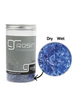 Graffiti Resin Terrazzo Grade Rough Blue Glass 1.5 KG Decorative Aggregate Stones for Countertops  - Image 1