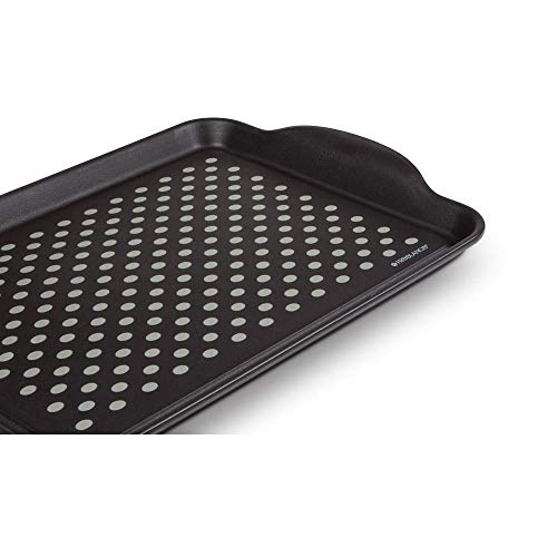 Freelance Anti Slip Serving Tray - 40.2 x 27 cm - Black - Non-Slip Rubber Surface, Break-Resistant - Versatile Anti Skid PP Plastic Kitchen & Dining/Coffee Table Trays for Breakfast/Food/Tea - Image 3