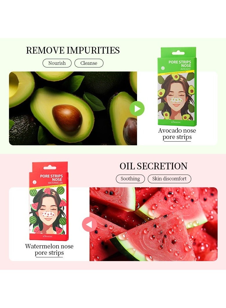 Kormesic Watermelon Nose Mask 6 Sheets/Box - Hydrate & Refresh Skin  - Image 2