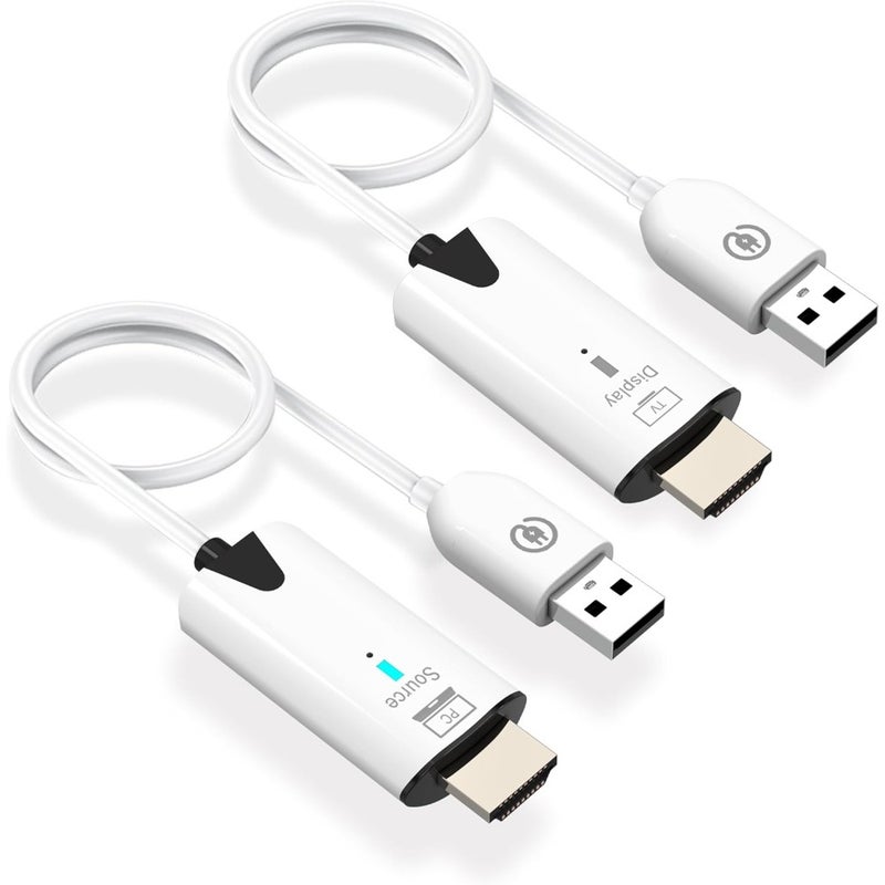 Wireless HDMI Transmitter And Receiver Portable HDMI Extender Kit 1080P@60Hz 50M Range Mirror Or Extend Display Video And Audio Projection Compatible With PS4 PS5 TV Desktop Home Office Travel - Image 1