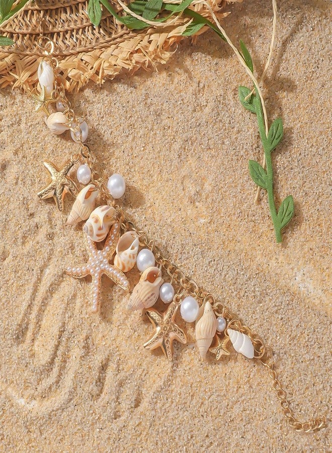 YANCHUN Shell Anklets for Women Waterproof Sea Shell Starfish Ankle Bracelets Summer Beach Dresses Outfits Accessories for Women - Image 5