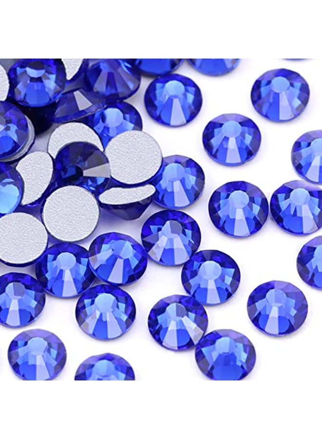 Dowarm 1440 Pieces SS6 Flatback Nail Crystals for Crafts Face Art Dance Costumes NonHotfix SS6 2MM BlueSapphire - Image 1