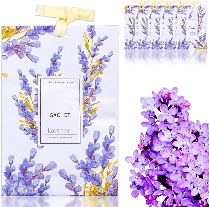 ALMEKAQUZ 6 قطع أكياس معطرة، عطر منزلي طويل الأمد للأدراج والخزانات والسيارات، منتجات تجعل المنزل رائحته جميلة، معطر جو للخزانة - Image 1