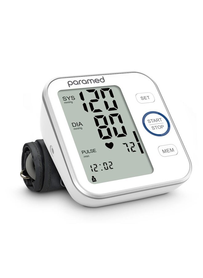 paramed - Blood Pressure Monitor - Bp Machine - Automatic Upper Arm Blood Pressure Cuff 8.7-16.5 inches - Large LCD Display 120 Sets Memory - Device Bag & Batteries Included - Image 1