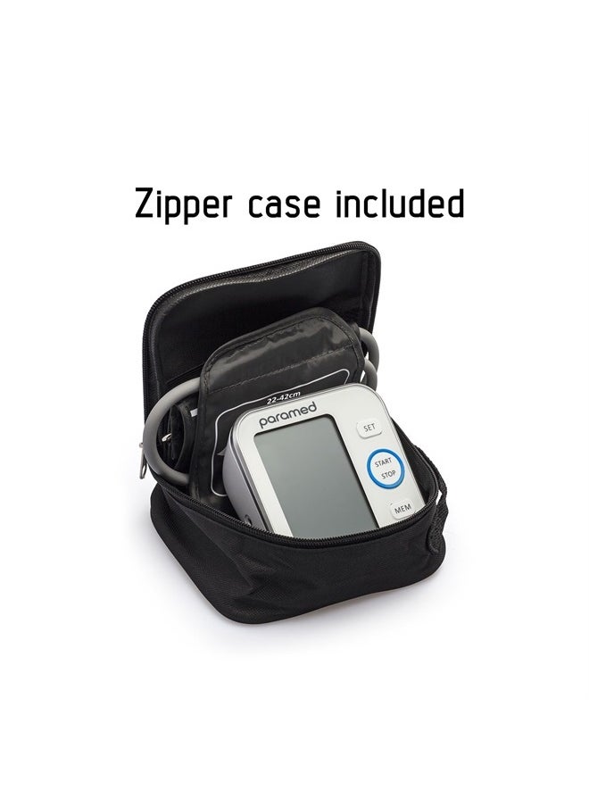 paramed - Blood Pressure Monitor - Bp Machine - Automatic Upper Arm Blood Pressure Cuff 8.7-16.5 inches - Large LCD Display 120 Sets Memory - Device Bag & Batteries Included - Image 1