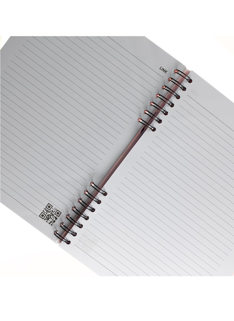 Bravo Bravo Link Notebook - Plastic Cover - 150 Sheets - 1 Subject - Light Gray  - Image 3