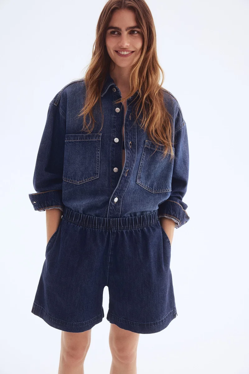 H&M Denim pull-on shorts