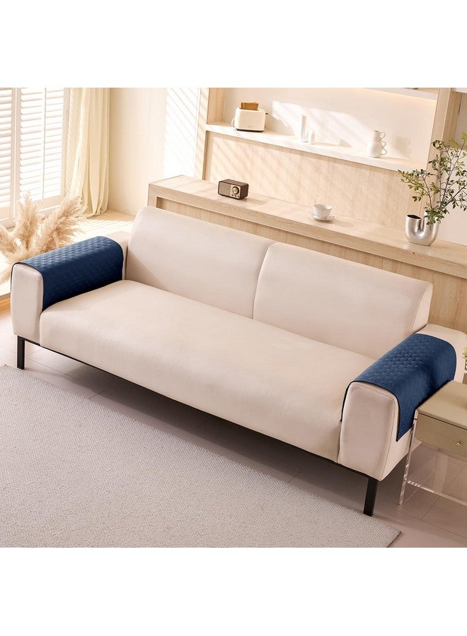 House of Quirk Luxury Waterproof Sofa Cover 1/2/3/4 Seater Anti-Slip Plaid Sofa Cover Washable Sofa Slipcover Furniture Protector from Pets Replacement Protector (Five Seater, Navy, 70x230cm) - Image 2