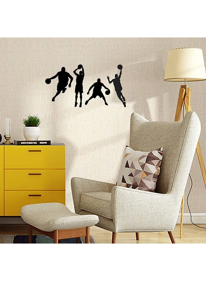 Fencosyn Basketball Slam Dunk Silhouette Wall Decals Sport Player Wall Stickers Wall Art for Boys Teens Living Room Bedroom Playroom - Image 5