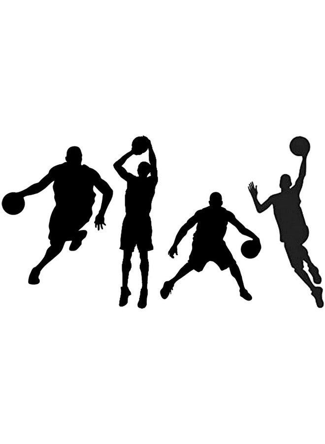 Fencosyn Basketball Slam Dunk Silhouette Wall Decals Sport Player Wall Stickers Wall Art for Boys Teens Living Room Bedroom Playroom - Image 1