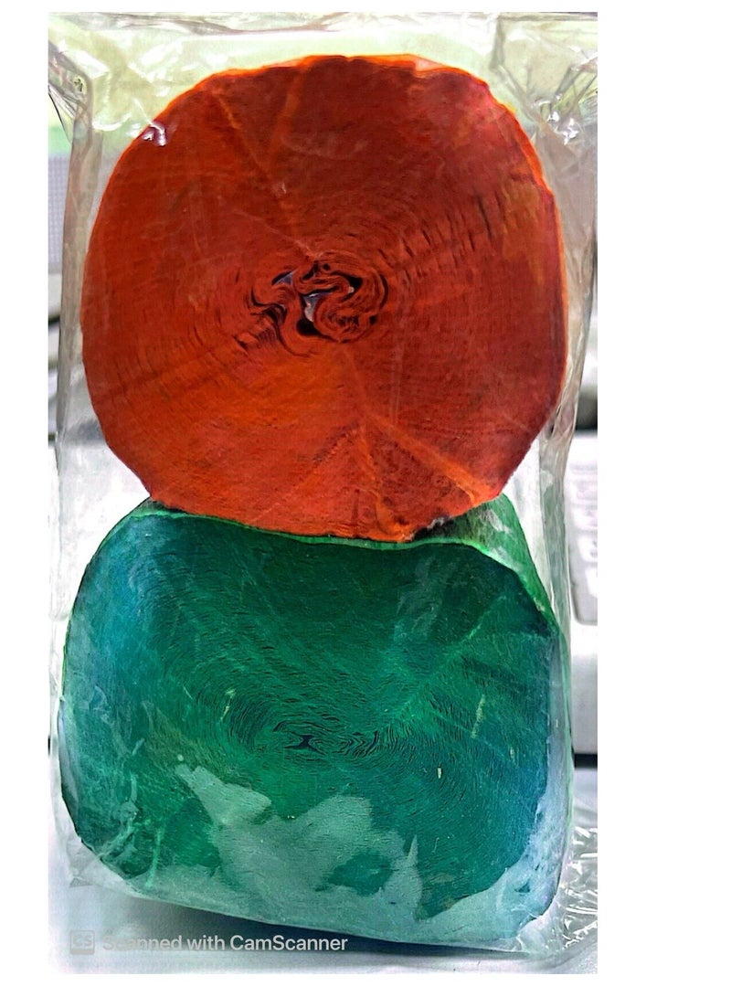 Flamingo Crepe Streamer Paper Roll 2Inch×90Feet Pack Of 2 Assorted Color - Image 1