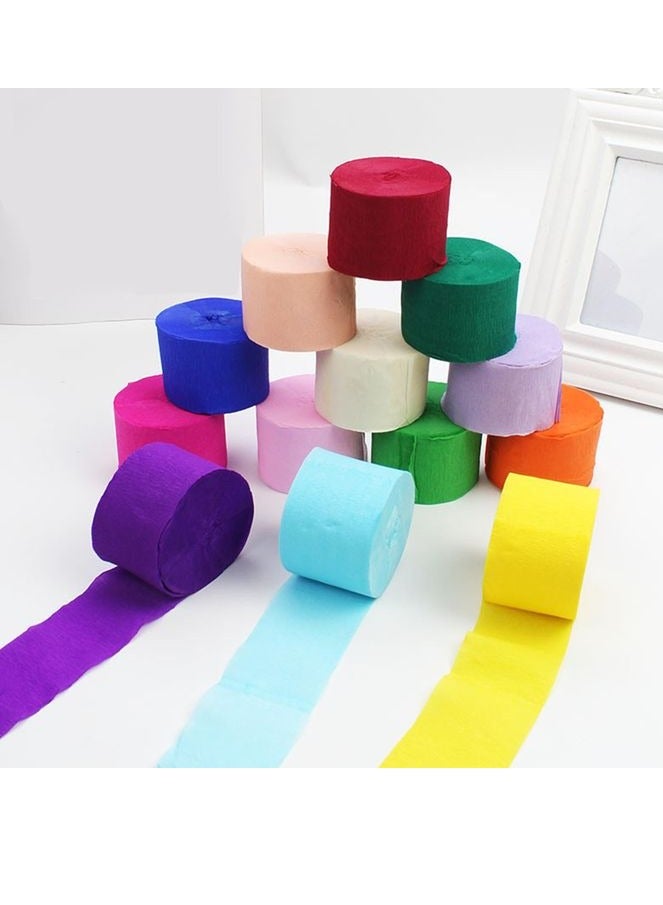 Flamingo Crepe Streamer Paper Roll 2Inch×90Feet Pack Of 2 Assorted Color - Image 3