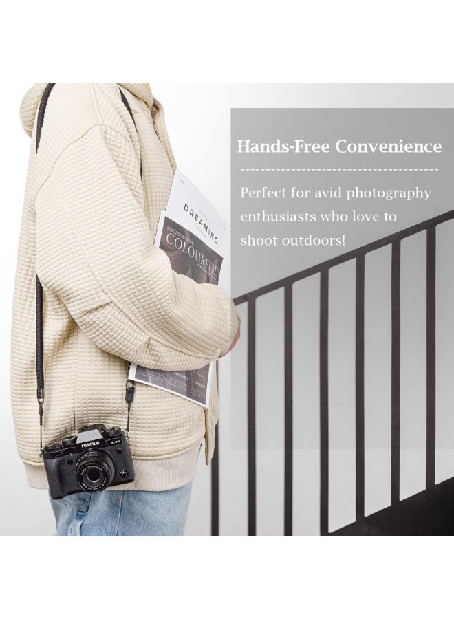 KISSUN Camera Strap,Neck Shoulder Strap for DSLR SLR Camera,Universal Camera Shoulder Strap for Fujifilm XS20 XT5 XH2S Nikon Zf Z8 Z30 Canon EOS R6 R7 R8 R10 R50 Sony A6700 A7C II A7IV A7R IV - Image 4