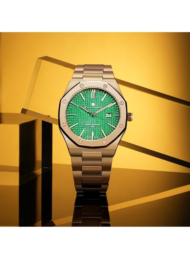 Sapphero Watch for Men Stainless Steel Mens Watches Waterproof Analog Quartz Movement Wrist Watch Gifts for Men - Image 5