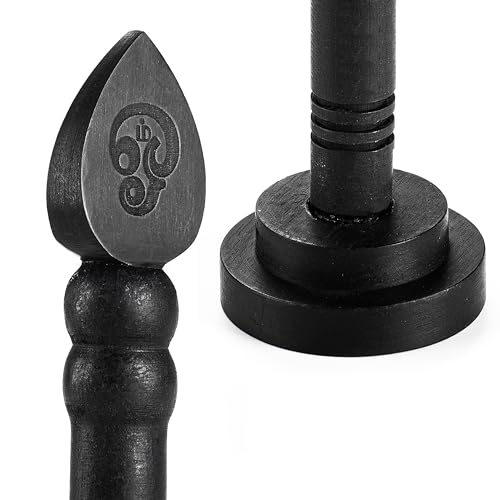 WoCra® Karungali Vel with Stand Base 3 Inches Height Original, Government Lab Certified Original Black Ebony Wood Vel |100% Natural Unpolished Karungali Vel | Great Gift for Loved Ones |1 Piece - Image 2