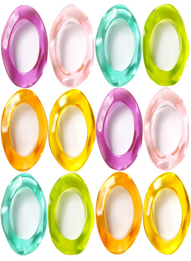 CLEENTABLE Spring Napkin Rings Set of 12, Color Napkin Holders, Epoxy Resin Napkin Rings Bulk for Party Decoration, Dinning Table, Everyday, Family Gatherings - A Great Tabletop Décor - Pastel Light - Image 1