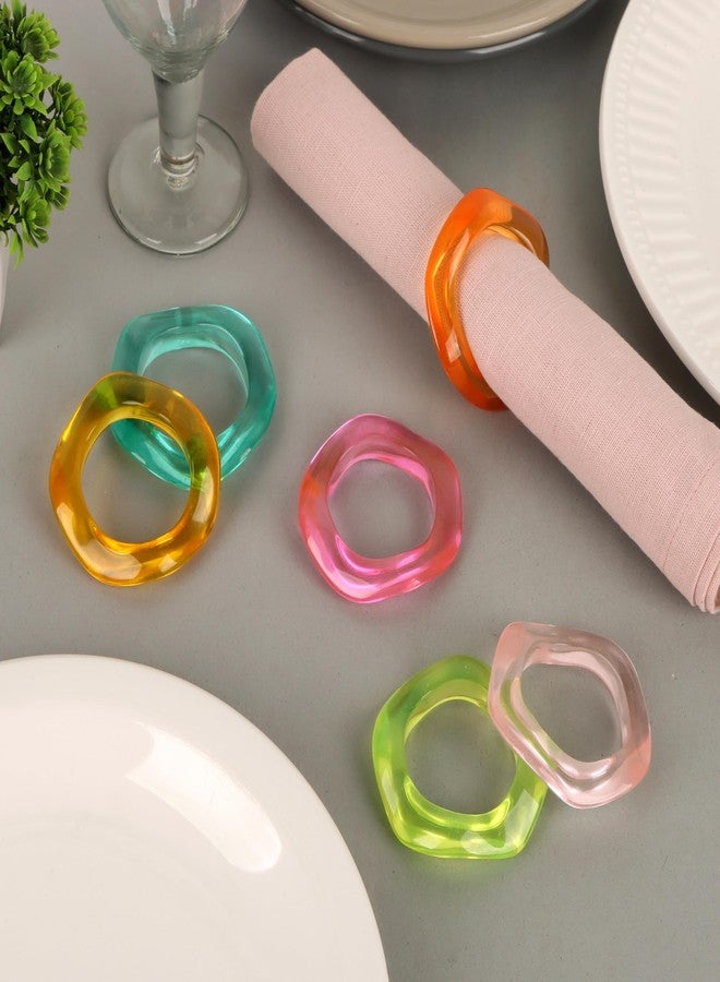 CLEENTABLE Spring Napkin Rings Set of 12, Color Napkin Holders, Epoxy Resin Napkin Rings Bulk for Party Decoration, Dinning Table, Everyday, Family Gatherings - A Great Tabletop Décor - Pastel Light - Image 4