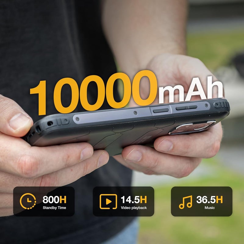 AGM H Max 4G Rugged Smartphone Unlocked,Android 14, 4GB+128GB,10000mAh | 6.56” HD+ Display｜IP68｜IP69K｜Face ID｜ Dual SIM｜NFC｜Outdoor Phone - Image 2