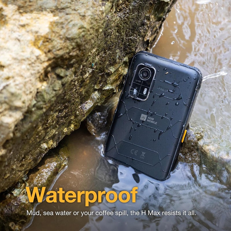 AGM H Max 4G Rugged Smartphone Unlocked,Android 14, 4GB+128GB,10000mAh | 6.56” HD+ Display｜IP68｜IP69K｜Face ID｜ Dual SIM｜NFC｜Outdoor Phone - Image 4