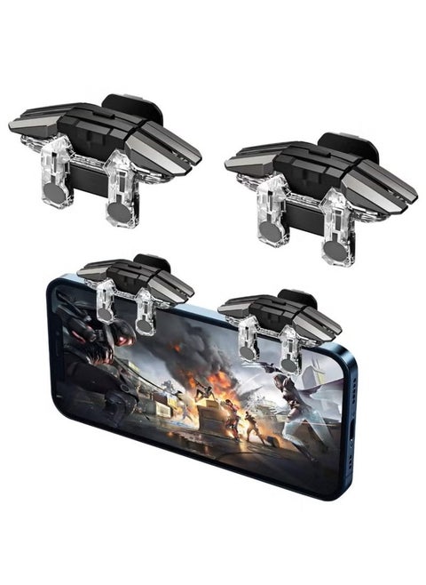 Mobile Game Controller , Mobile Game Accessories 6 Finger Trigger Sensitive Target Buttons Smartphone Game Controller Gamepad for PUBG/Survival Rules