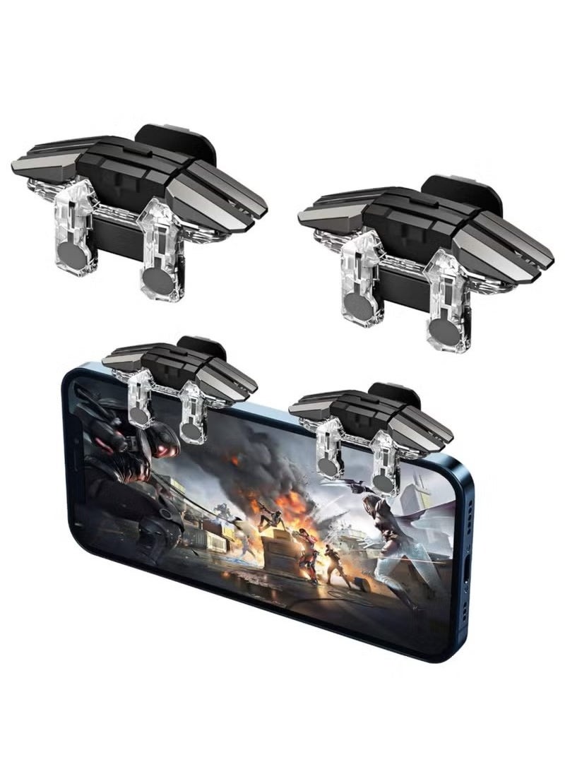 Mobile Game Controller , Mobile Game Accessories 6 Finger Trigger Sensitive Target Buttons Smartphone Game Controller Gamepad for PUBG/Survival Rules