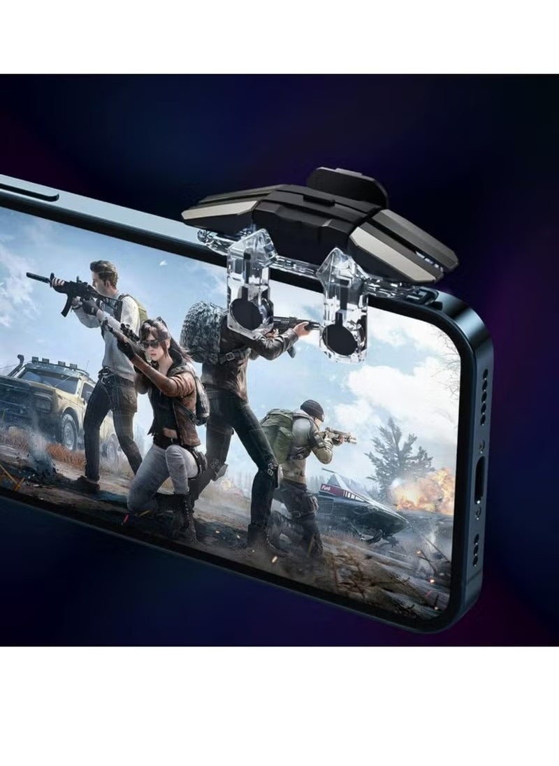 Mobile Game Controller , Mobile Game Accessories 6 Finger Trigger Sensitive Target Buttons Smartphone Game Controller Gamepad for PUBG/Survival Rules
