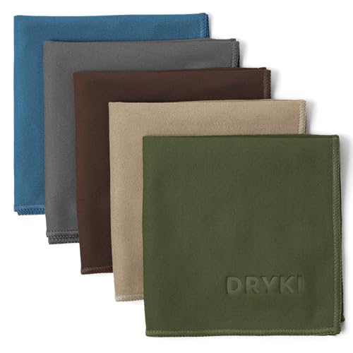 DRYKI Sweat Absorbing Handkerchiefs - The Original Pocket-Sized Sweat Towels - Quick-Dry Microfiber Sweat Rags for Face, Hands, & Body - Men & Women - Gym, Sports, and Work (Forest: 5 Pack) - Image 1