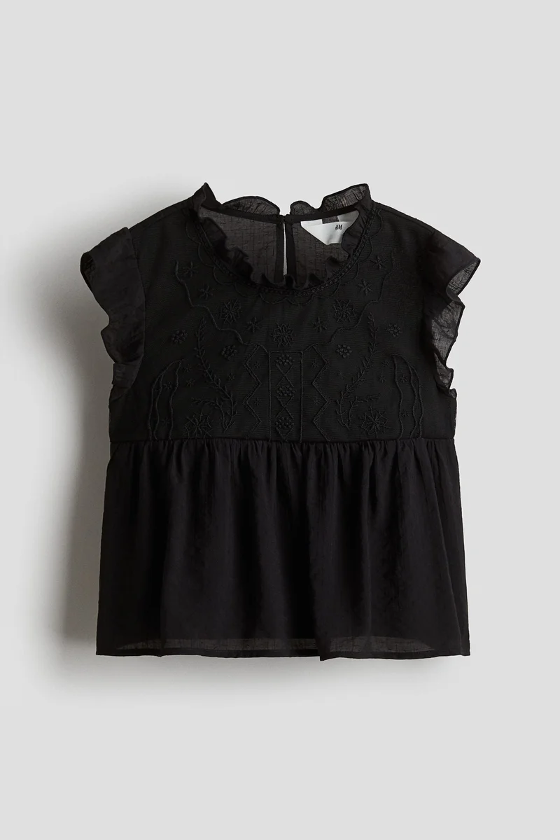 H&M Lace-inset blouse