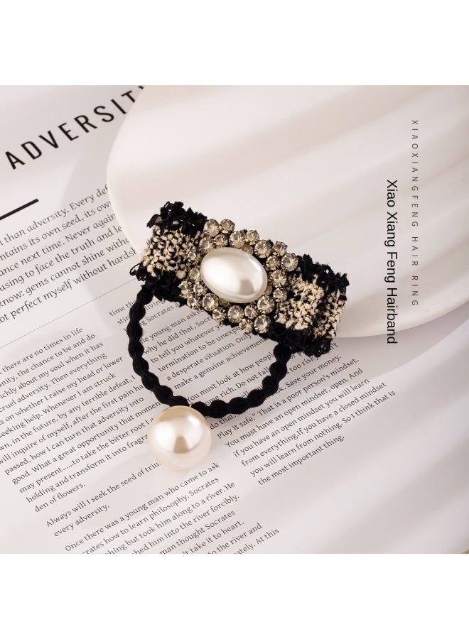 Chanel-style Bow Hair Tie Elastic Band For Women, Sweet And Versatile Vintage Chanel-style Hair Accessories - Image 3