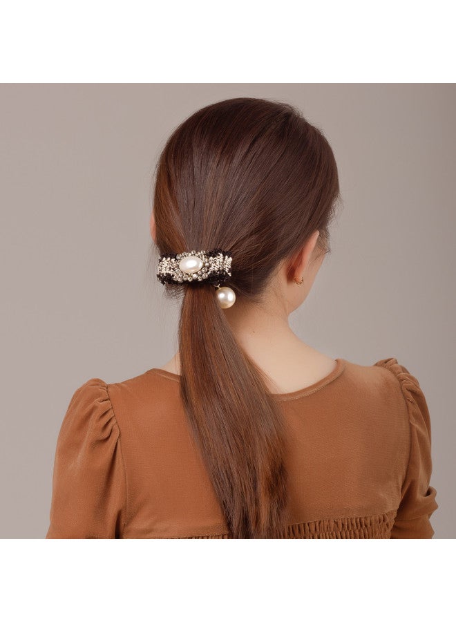 Chanel-style Bow Hair Tie Elastic Band For Women, Sweet And Versatile Vintage Chanel-style Hair Accessories - Image 5
