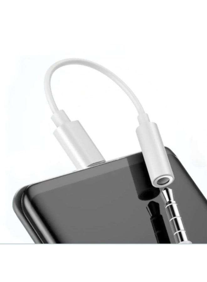 هيتيج محول صوت Hitage (عبوة من قطعتين) من Type-C إلى 3.5 مم (طراز TC-676)، محول USB-C إلى منفذ سماعة الرأس (AUX)، وصلة صوت عالية الدقة (Hi-Fi)، يدعم التشغيل الفوري (Plug & Play)، لون أبيض، متوافق مع الهواتف الذكية والأجهزة اللوحية وأجهزة الكمبيوتر المحمولة المزودة بمنفذ USB-C. - Image 4