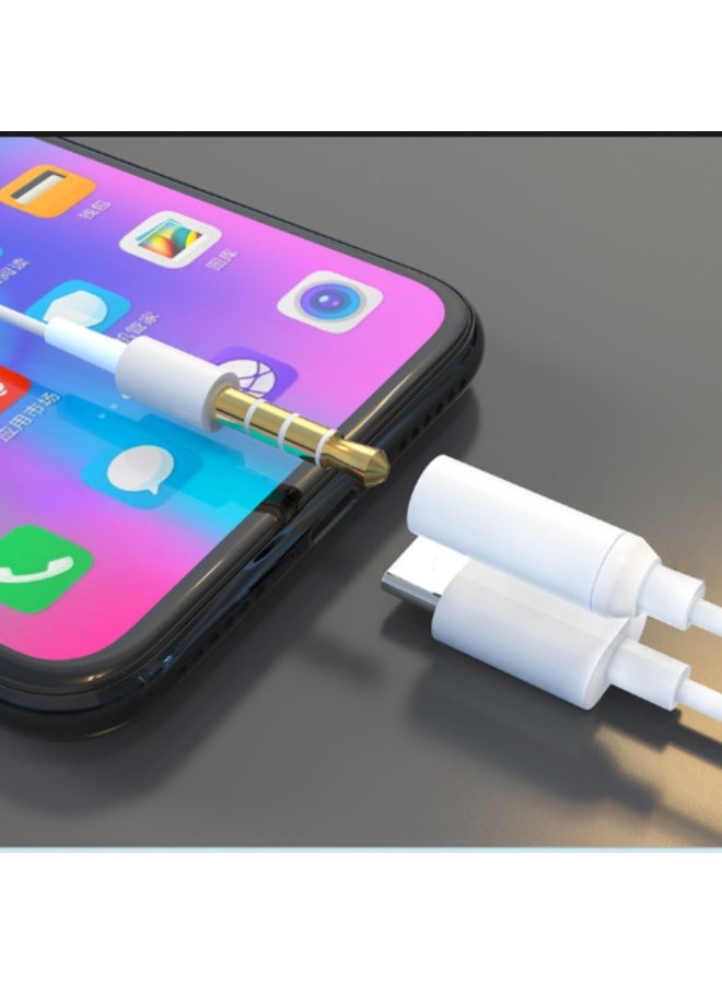 هيتيج محول صوت Hitage (عبوة من قطعتين) من Type-C إلى 3.5 مم (طراز TC-676)، محول USB-C إلى منفذ سماعة الرأس (AUX)، وصلة صوت عالية الدقة (Hi-Fi)، يدعم التشغيل الفوري (Plug & Play)، لون أبيض، متوافق مع الهواتف الذكية والأجهزة اللوحية وأجهزة الكمبيوتر المحمولة المزودة بمنفذ USB-C. - Image 3