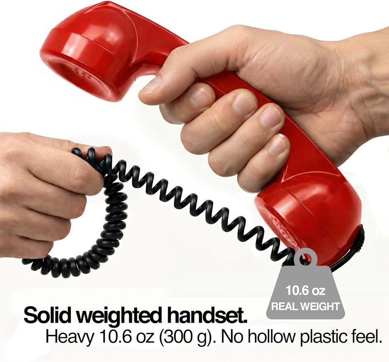 Opis Technology OPIS 60s Micro: Cellphone Retro handset/Old-Style Headset for All Cell-Phones (red) - Image 5