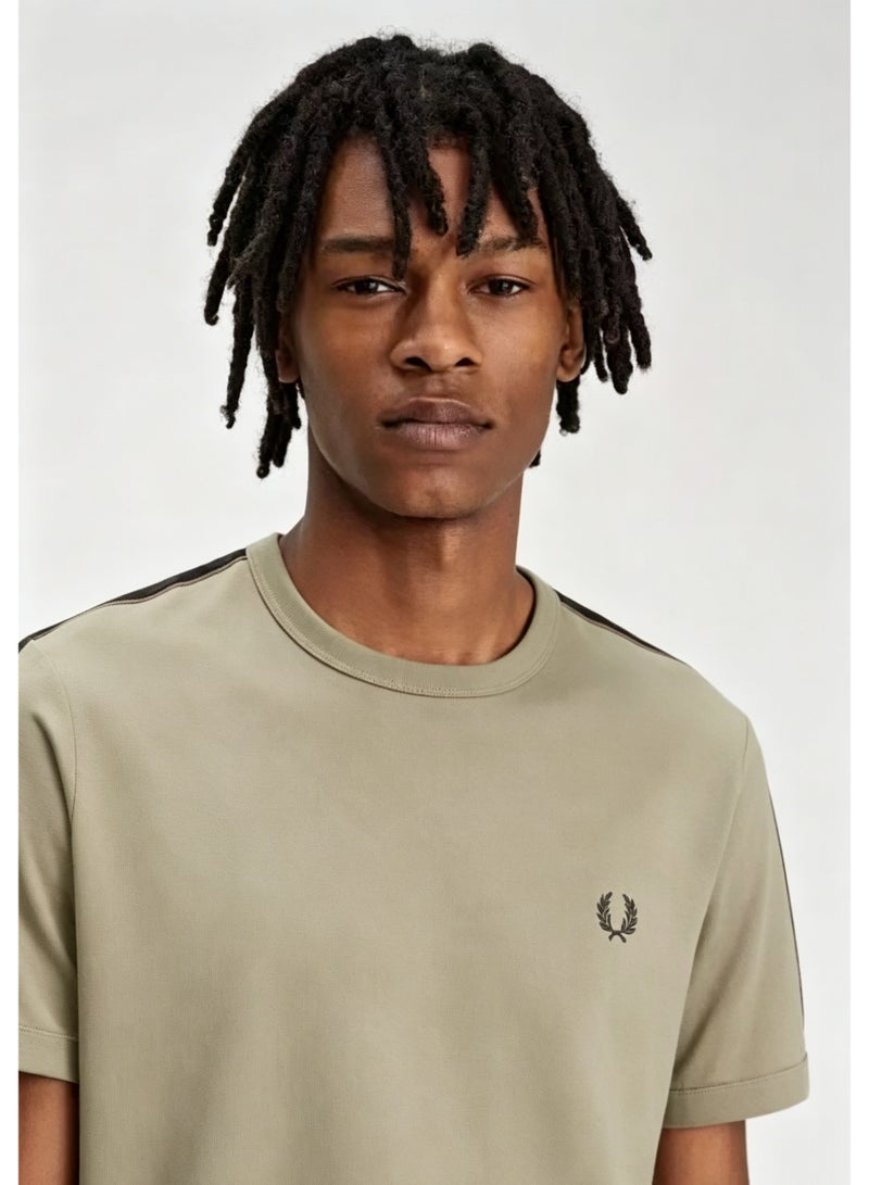 FRED PERRY Men's Short-Sleeve T-Shirt, Minimalist Casual Color-Blocking Trim Half-Sleeve Top - Image 1