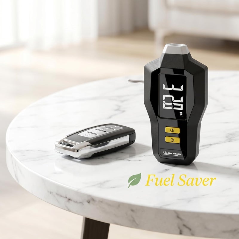 Michelin 12292 Digital Tyre Tread Depth & Pressure Gauge | Accurate 5-99 PSI LCD Dual Function | Backlit Display 0.5 PSI Resolution | Compact Black Durable Design for Cars UAE KSA - Image 3
