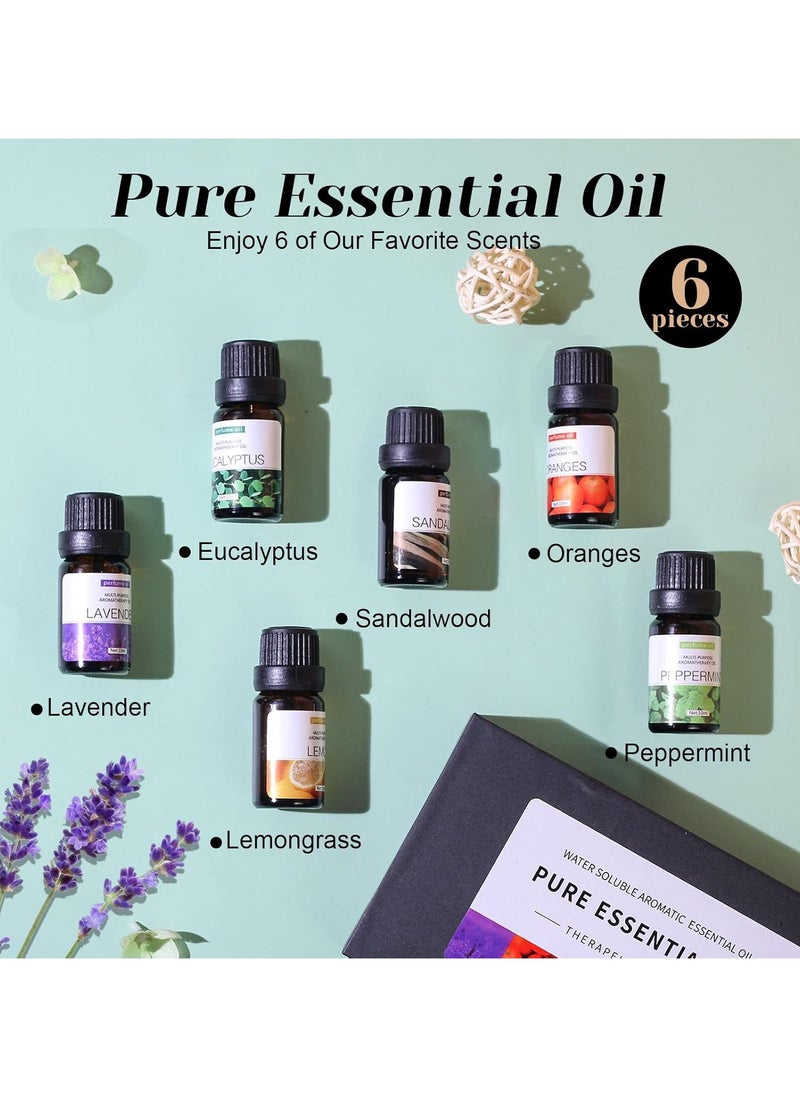 DIGI CORE Essential Oils Set Top 6 Blends For Diffusers, Home Care, Candle Making Scents, Fragrance, Aromatherapy, Humidifiers Lavender, Oranges, Eucalyptus, Lemon, Peppermint & Sandalwood 10ML Each Bottle  - Image 3