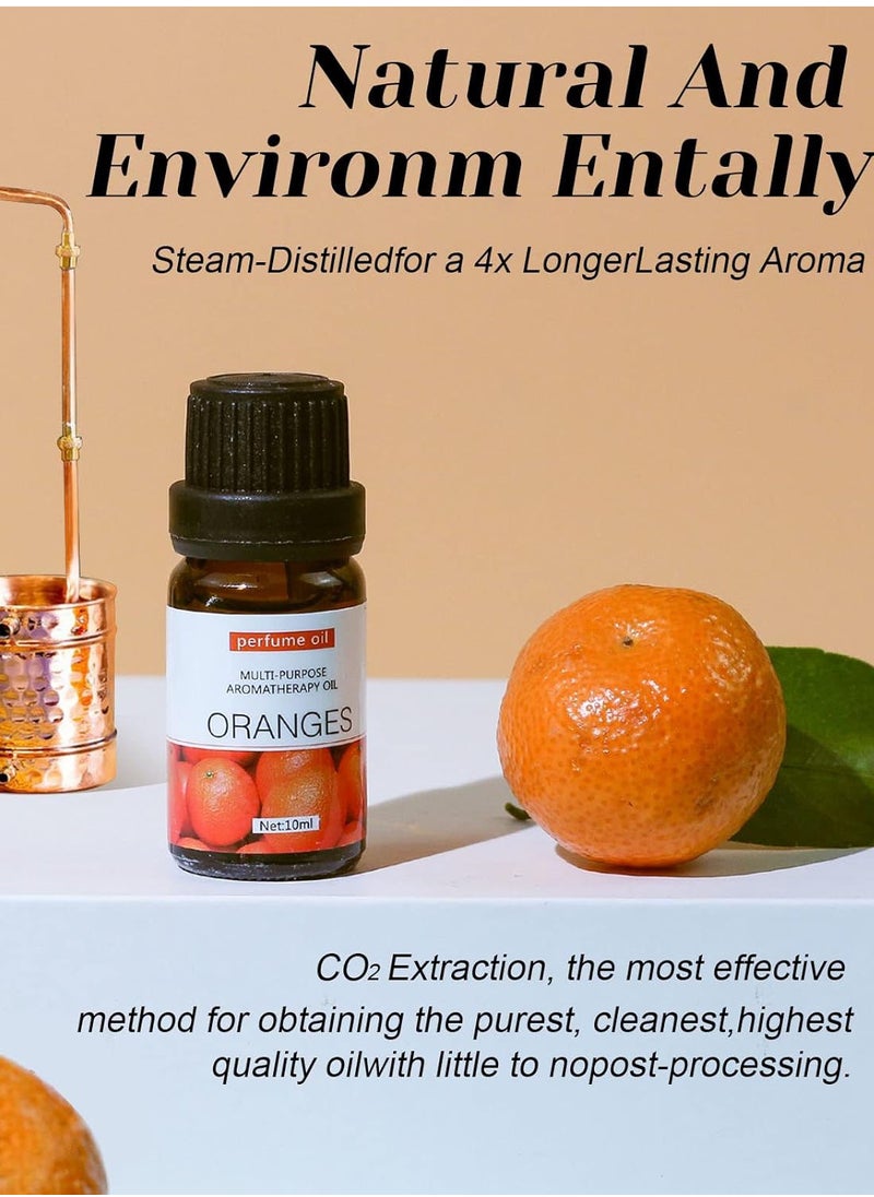 DIGI CORE Essential Oils Set Top 6 Blends For Diffusers, Home Care, Candle Making Scents, Fragrance, Aromatherapy, Humidifiers Lavender, Oranges, Eucalyptus, Lemon, Peppermint & Sandalwood 10ML Each Bottle  - Image 5