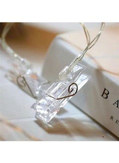 Generic Photo Clip Light String - 10 Picture Clips, Photo Lights with 10 Clear Clips, Dimmable LED Lights for Bedroom Wedding Decor - AC Powered  - Image 3