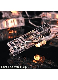 Generic Photo Clip Light String - 10 Picture Clips, Photo Lights with 10 Clear Clips, Dimmable LED Lights for Bedroom Wedding Decor - AC Powered  - Image 4