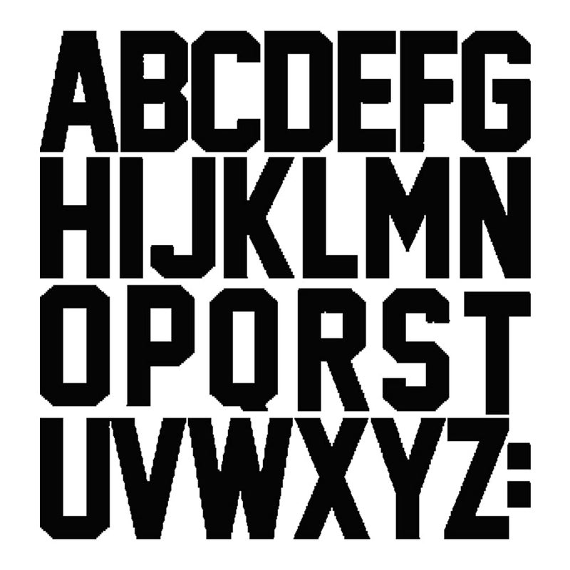 QIUKUI 2sets 4Inch Large Size Vinyl Iron on Letters Heat Transfer Letters Alphabets for Clothing TShirt Bag Black Color