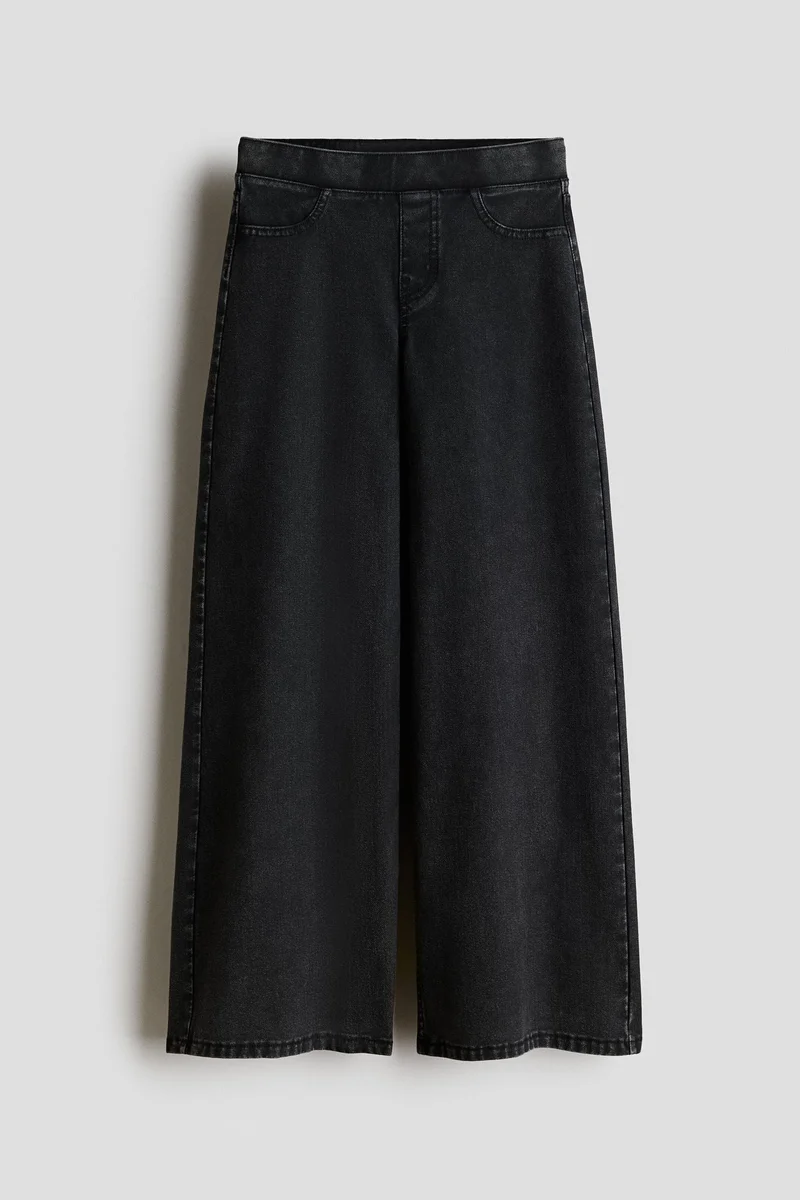 H&M Denim-look wide-leg jeggings